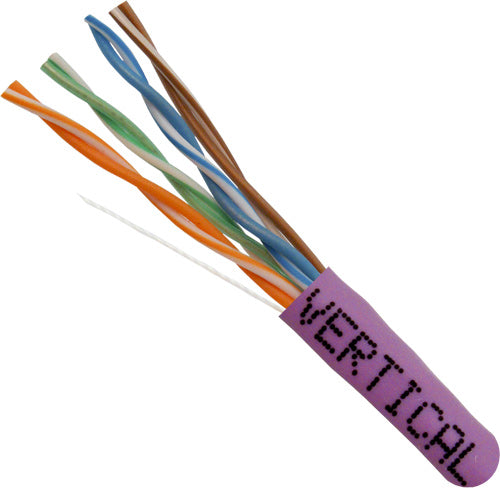 Vertical Cat5E, 24 AWG, UTP, 8C Solid Bare Copper, 350MHz, Riser Rated, PVC Jacket, 1000ft Pull Box