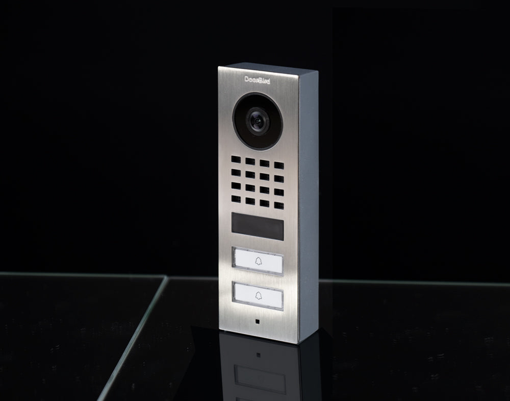 DoorBird 423866768 D1102V Surface-mount IP Video Intercom Stainless Steel V2A, Brushed