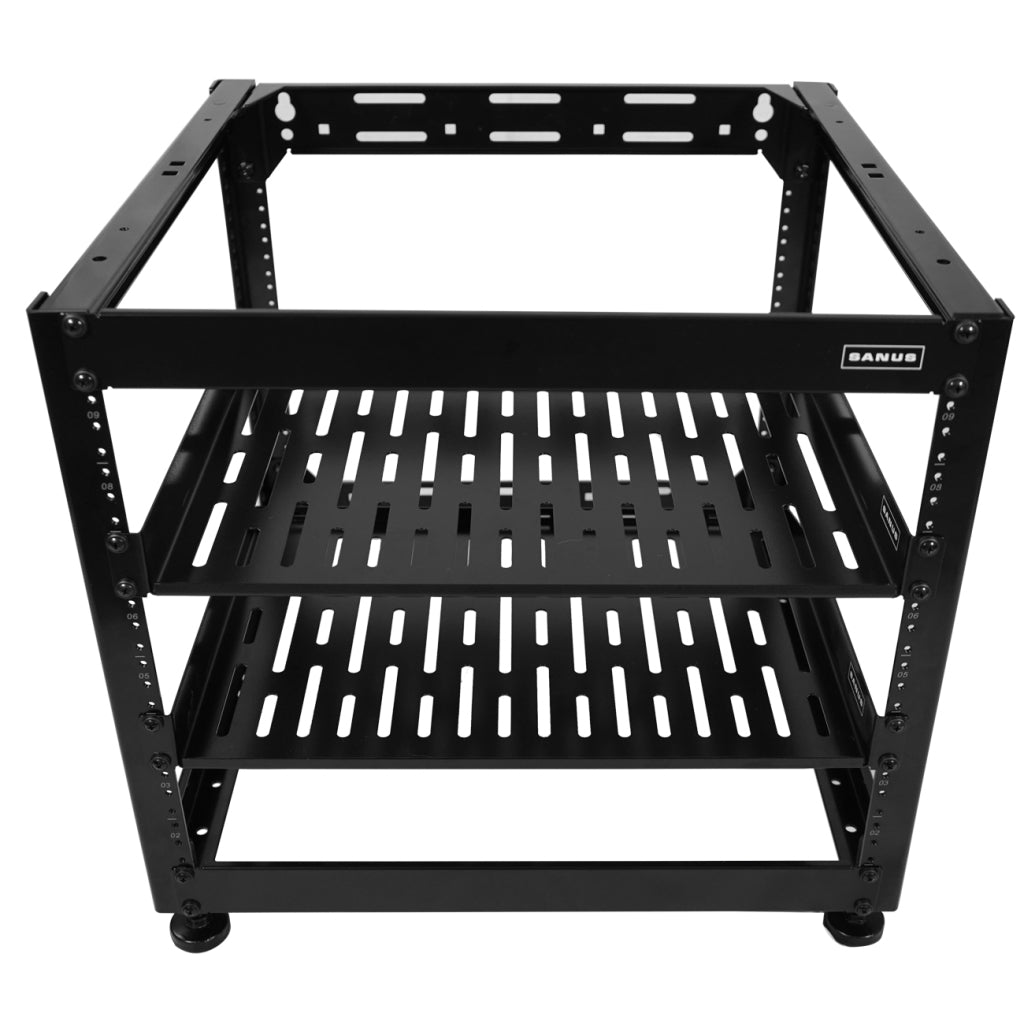 Sanus CFR1610-B1 10U AV Rack Stackable Open Frame Rack