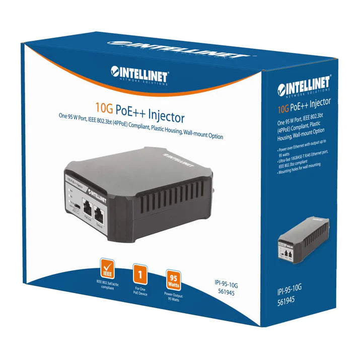 Intellinet 561945 10G PoE++ Injector