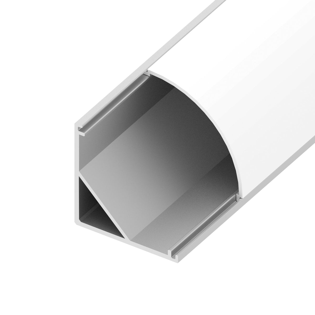 Diode Channel Bundle, 20mm ROUNDED CORNER, Frosted Cover, End Cap Pairs, Mounting Hardware