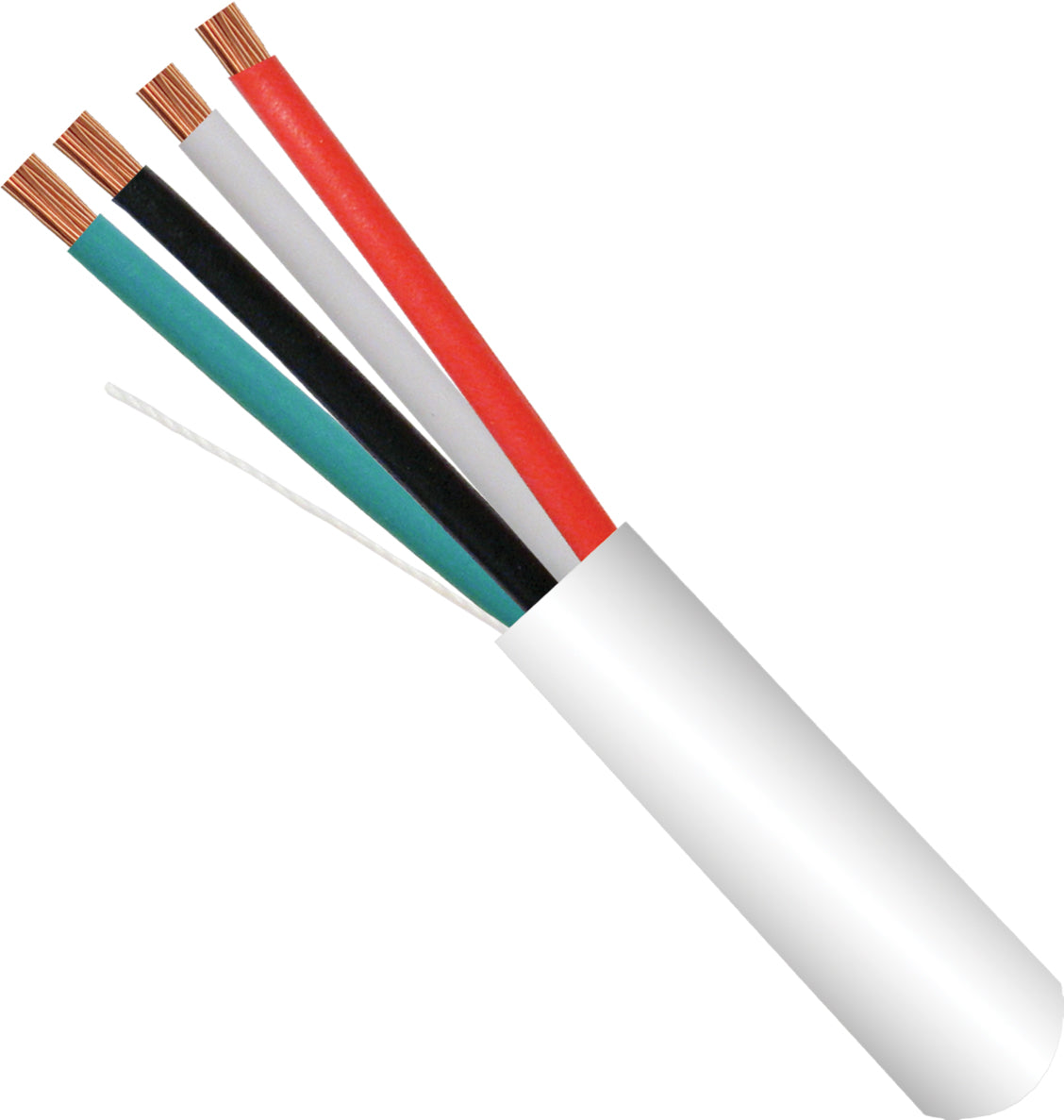 Vertical 211-144/P/WH 14/4 CL3P, CMP Plenum Rated, Unshielded, Stranded, Bare Copper Conductors, White, 1000 ft, Spool