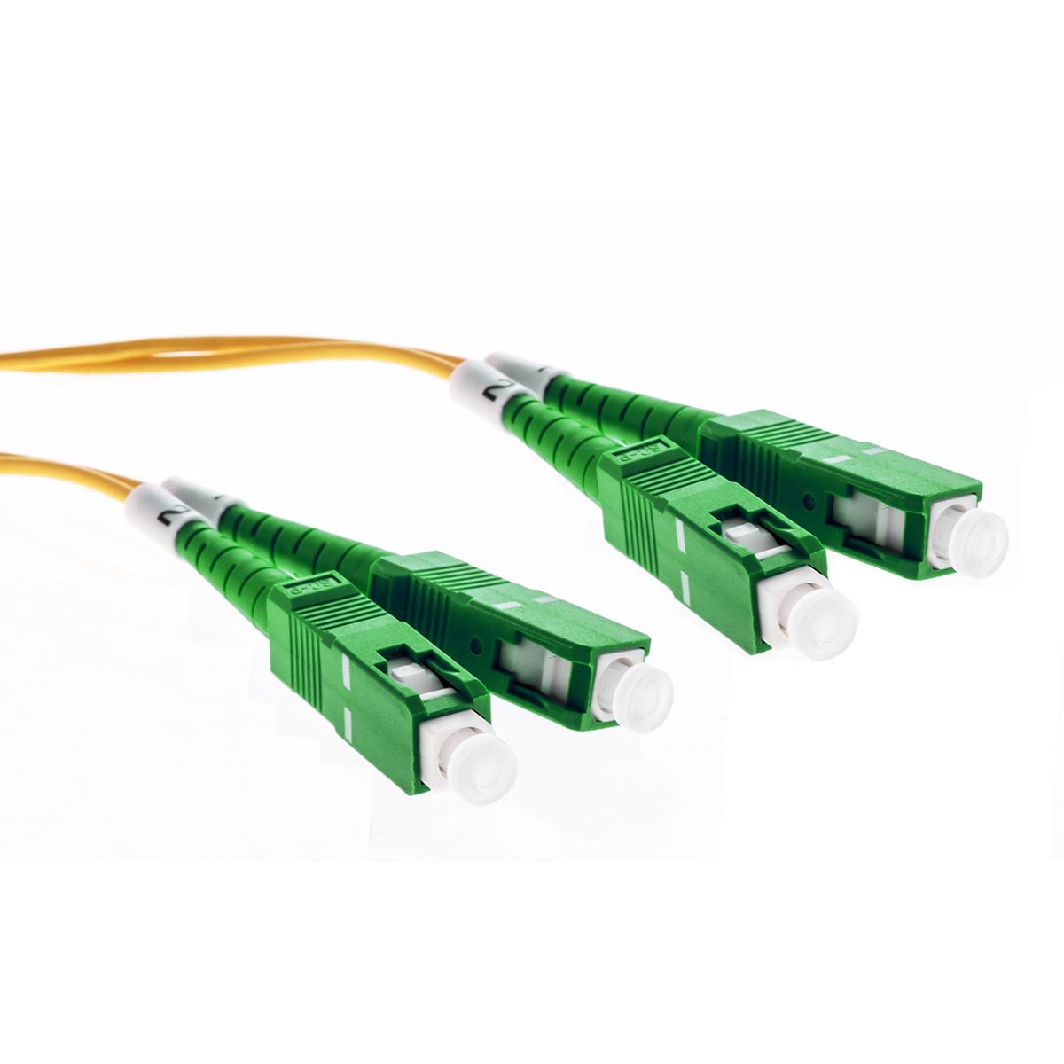 Cleerline 3DOS2SCSC05m-APC Duplex Patch Cable, SC/APC-SC/APC, OS2, 3.0 mm Riser, 5 m / 16.4 ft Per Each