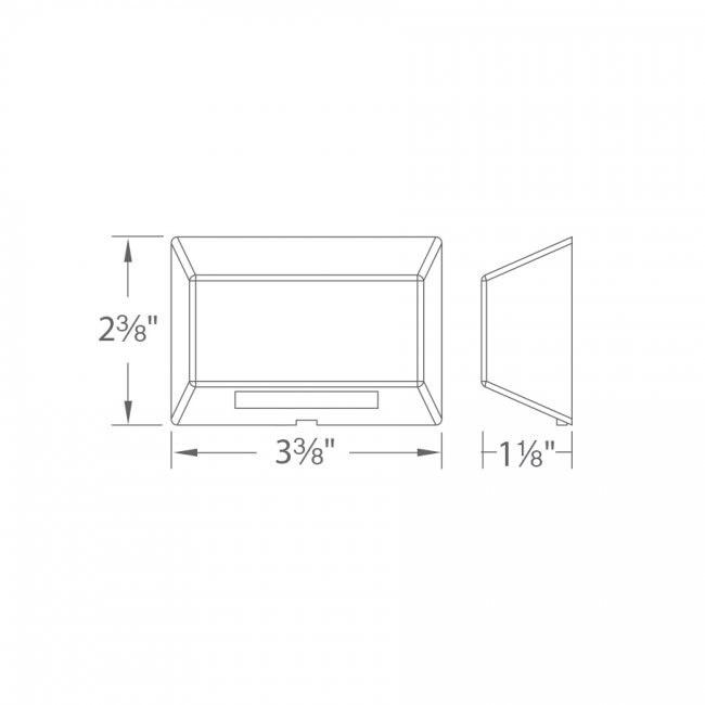 WAC Lighting 3031 Rectangular Deck & Patio Light, 2700K
