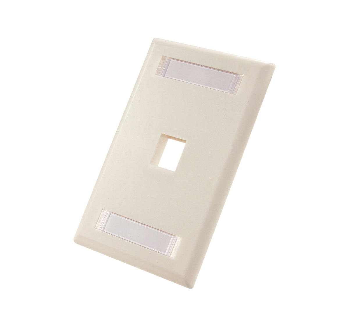 Vertical Cable Standard Wall Plates With ID Windows – 305 Series White