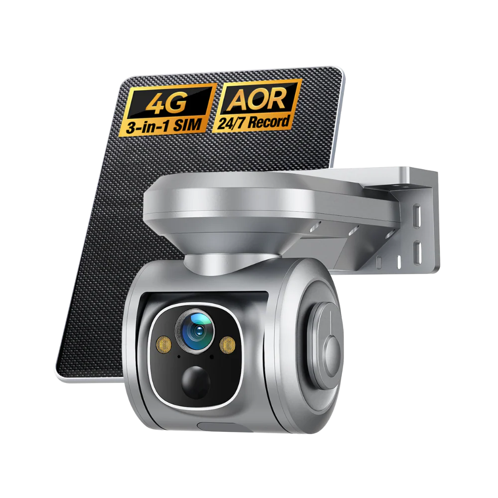 Cinmoore 4G AI Pan & Tilt Camera with Solar Panel