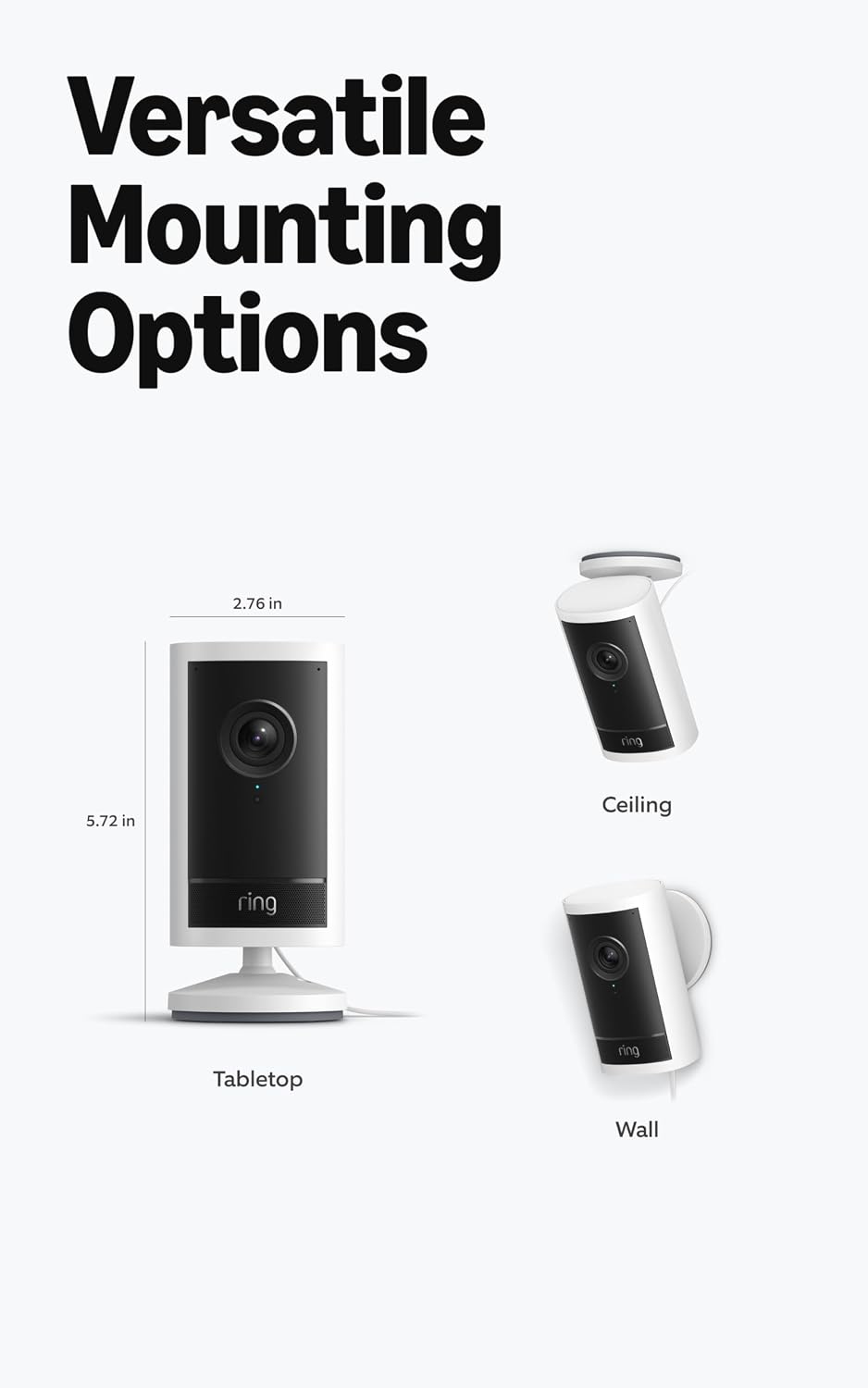 Ring Outdoor Cam Pro, Power over Ethernet (Newest Model), Black
