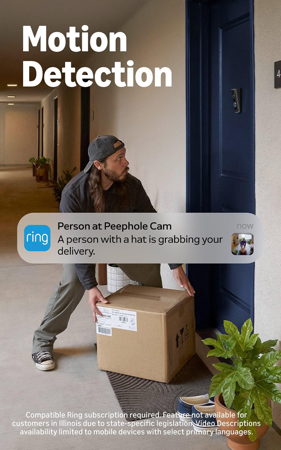 Ring Peephole Cam 2K, Speckled Gray