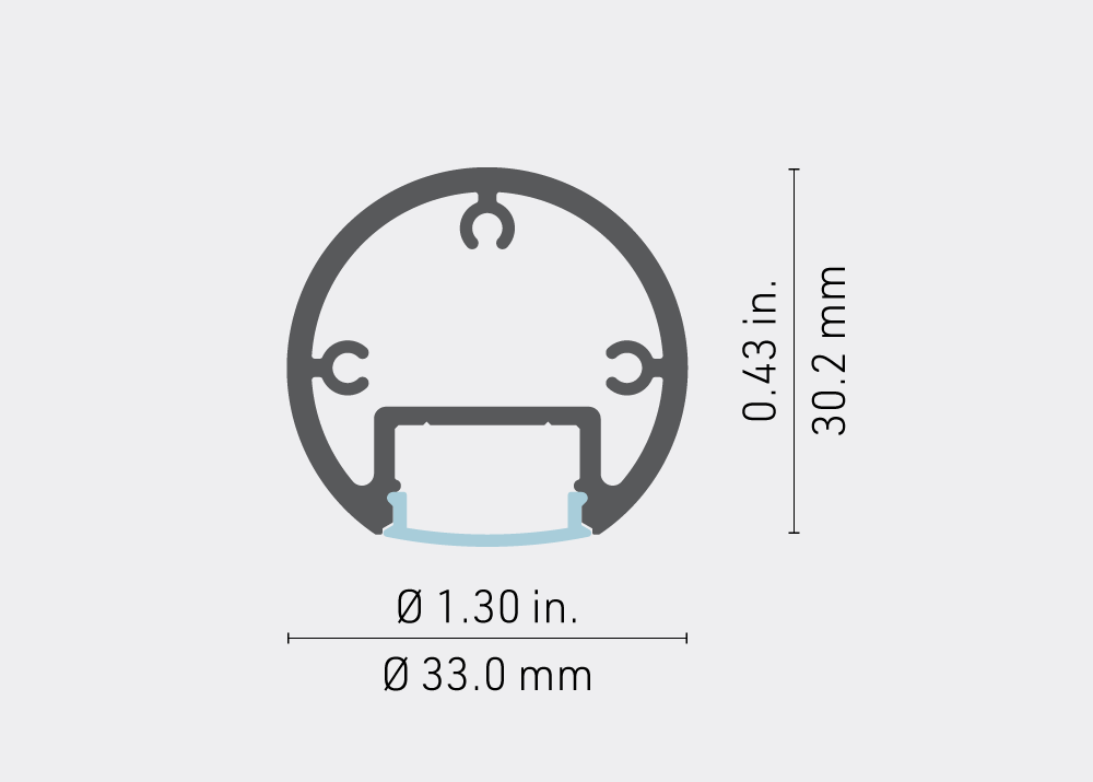 Lumentruss 7850 Series Closet Rod, Aluminum