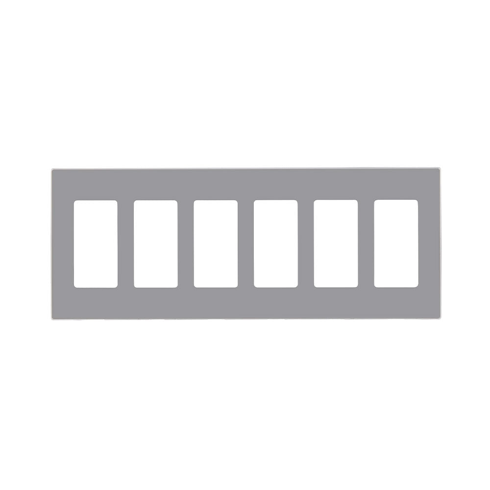 Leviton 80326 5-Gang Decora Plus Screwless Wallplate Polycarbonate