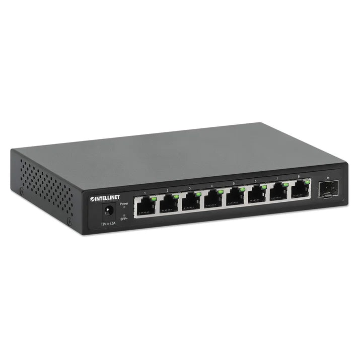 Intellinet 562096 9-Port Switch with 8 x 2.5G Ethernet Ports and 1 SFP+ Uplink
