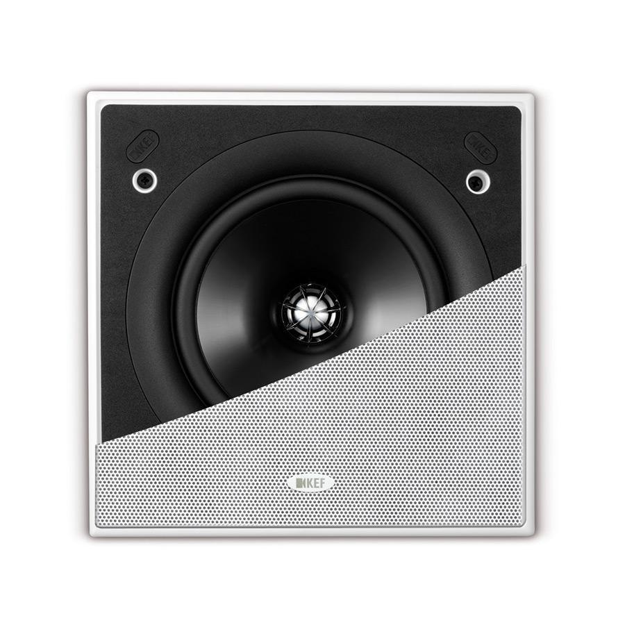 Kef Ci160QS Uni-Q 6.5" Square Speaker White, Each