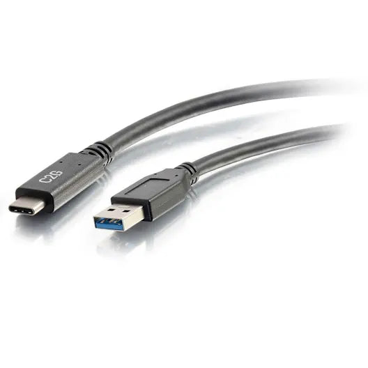 C2G 28832 6ft (1.8m) USB-C® to USB-A 3.2 Gen 1 (5Gbps) Cable M/M - Black
