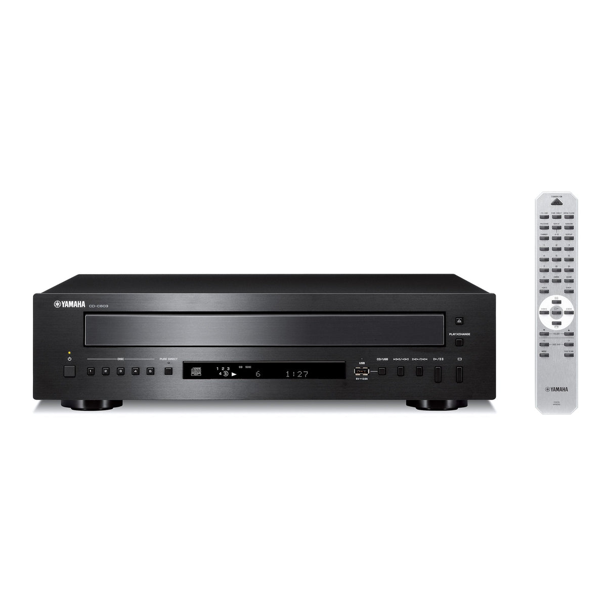 Yamaha CD-C603BL 5 Disc CD Changer, Black