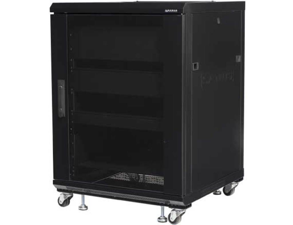 Sanus CFR2115-B1 15U AV Rack Audio Component & Home Theater Rack