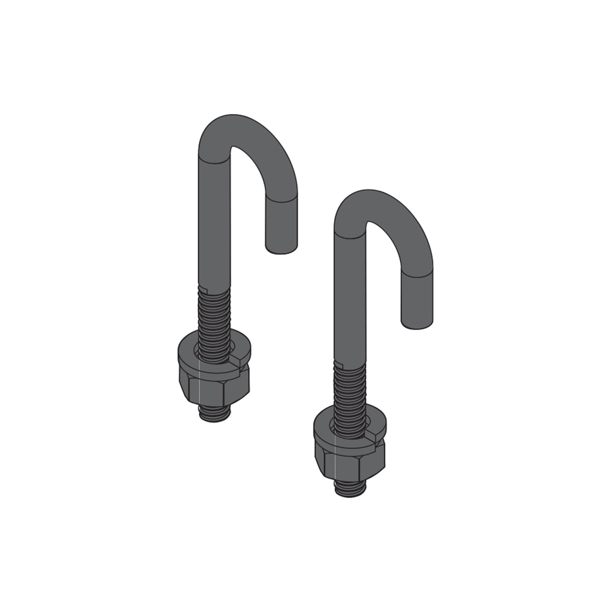 Middle Atlantic CLH-JBOLT ONE PAIR 5/16 J-BOLT W/NU