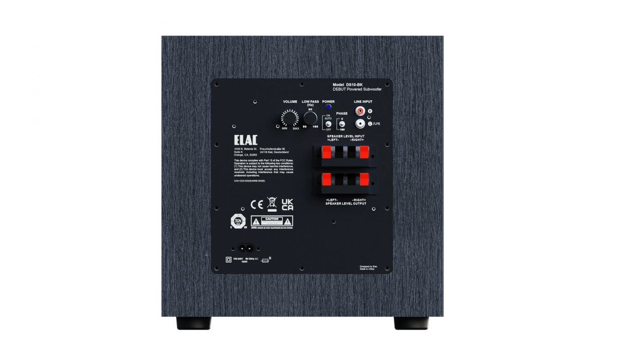 Elac DS123-BK Debut Series 12" 200W Powered Subwoofer - Black