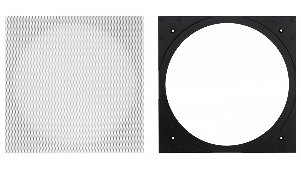 Elac IC-SQ81-W Square Adapter & Grill Vertex 8" - White, Each
