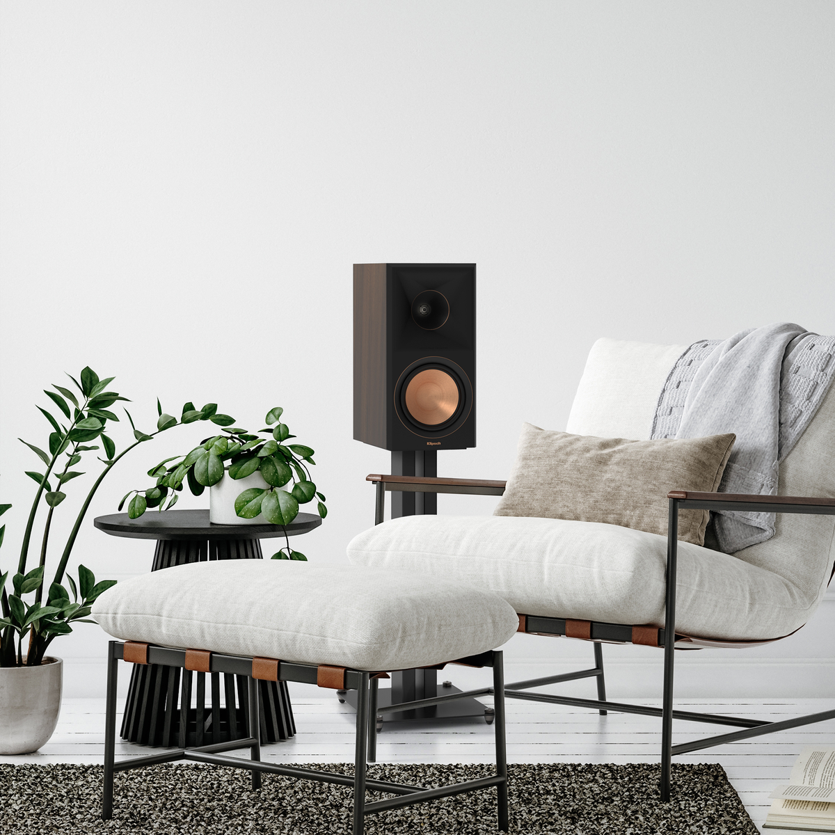 Klipsch KS-24 Speaker Stands Black KS 24 With RP 600M Walnut Grille Off 2000x2000