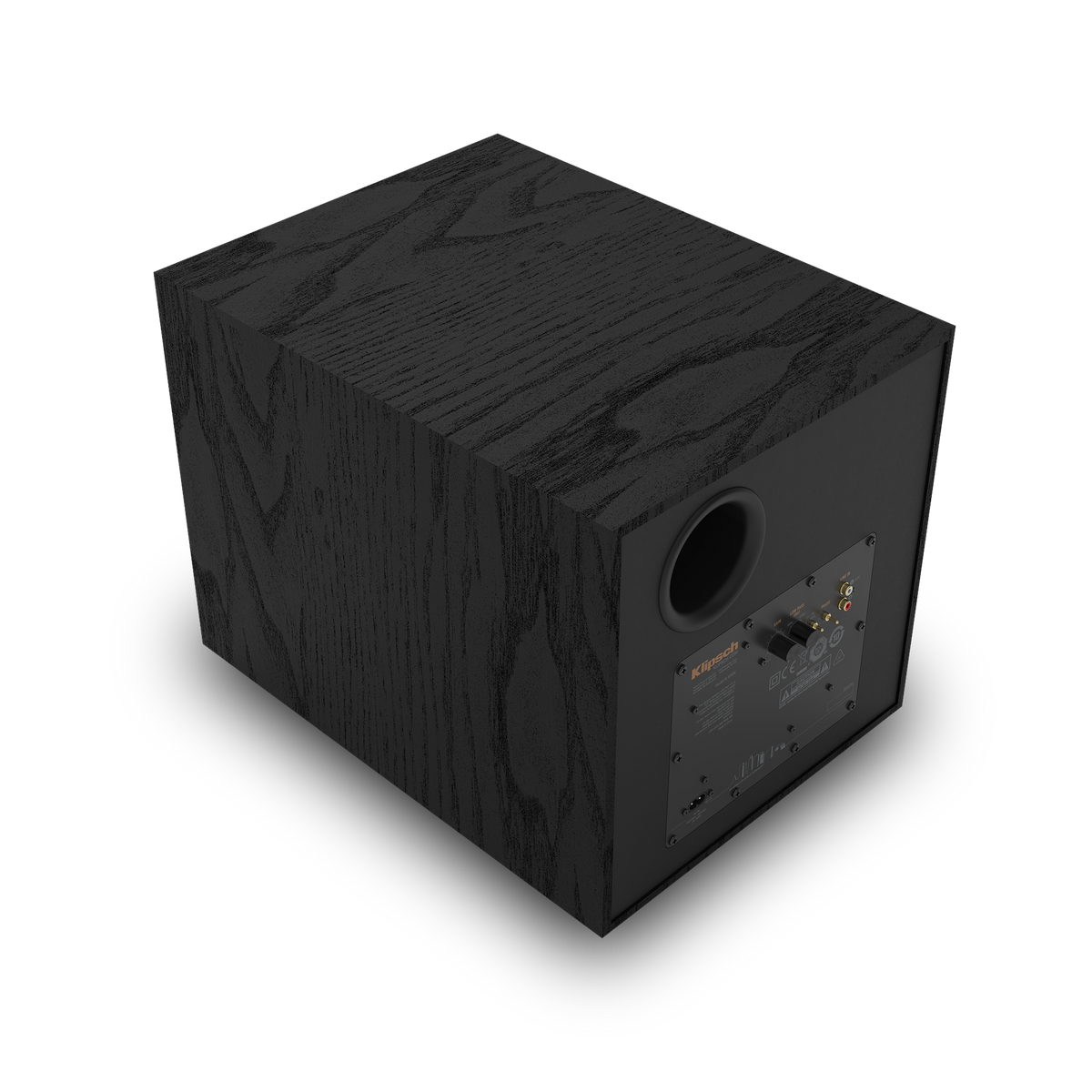Klipsch R-101SW Black Klipsch R 101SW Subwoofer rear angle view 5