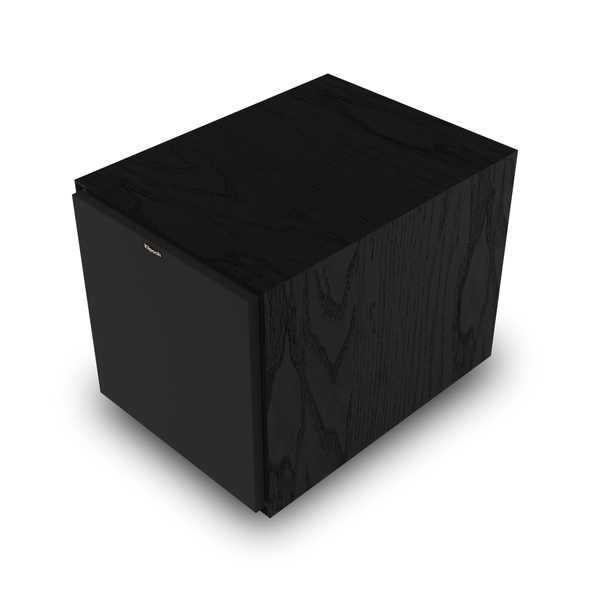 Klipsch R-101SW Black Klipsch R 101SW Subwoofer with grille on at an angle 2
