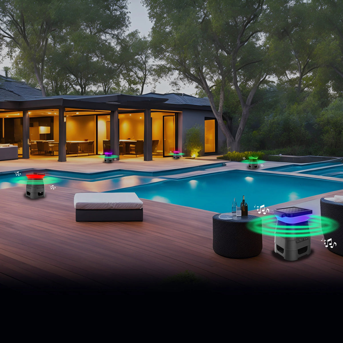Vanco Solar X Outdoor LED Wireless Solar Powered Speaker