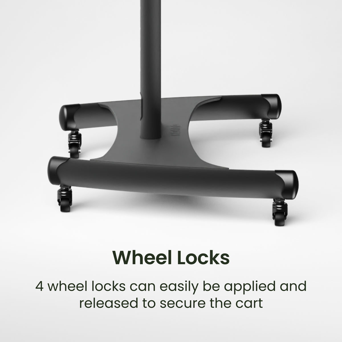 Kanto MTM70PL Height Adjustable Rolling TV Stand for 40" - 70" TVs and Interactive Displays