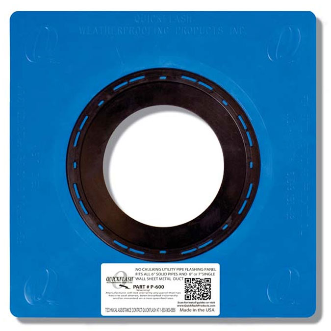 QuickFlash Plumbing, Gas, and HVAC Flashing Panel