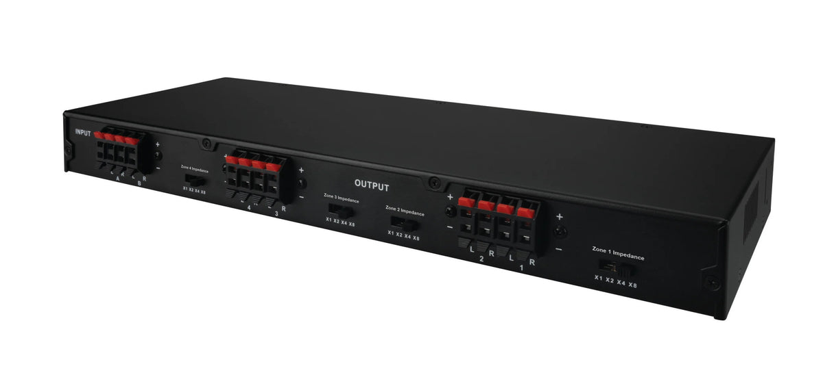 Pulse Audio PA-SS4V Two Source, Four Pair Stereo Speaker Select Box with Volume Control