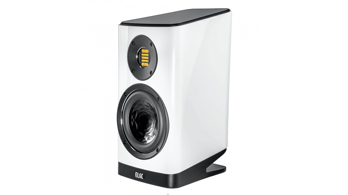 Elac Vela 6" 2-Way Bookshelf Speakers with JET 6 Tweeter - Gloss White, Pair