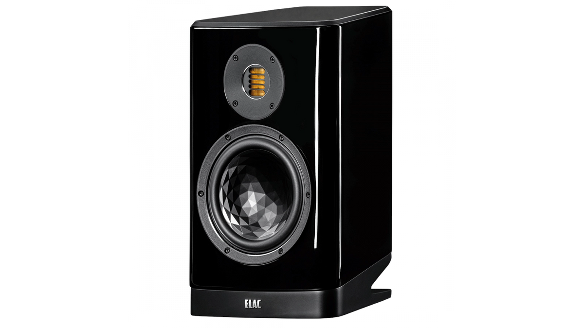 Elac Vela 7" 2-Way Bookshelf Speakers with JET 6 Tweeter - Gloss Black, Pair