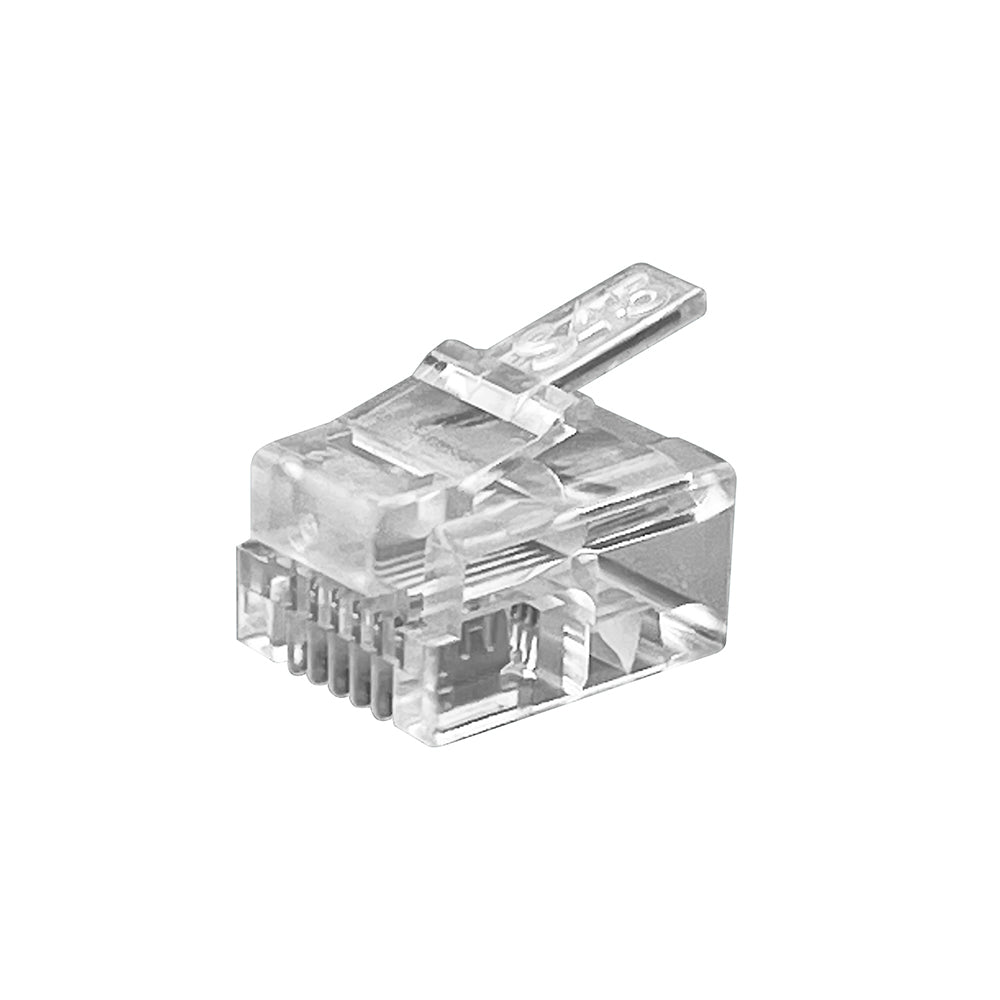 Simply45 S45-0111 Standard RJ11/RJ12 Modular Plugs, Clear Tint - 100PC/Clamshell