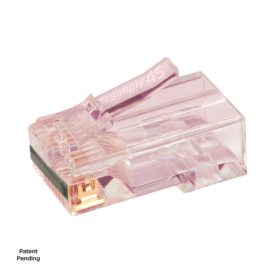 Simply45 S45-1705P ProSeries Cat6/6a Unshielded Pass-Through RJ45 Modular Plugs with Cap45® 500 pc/Jar