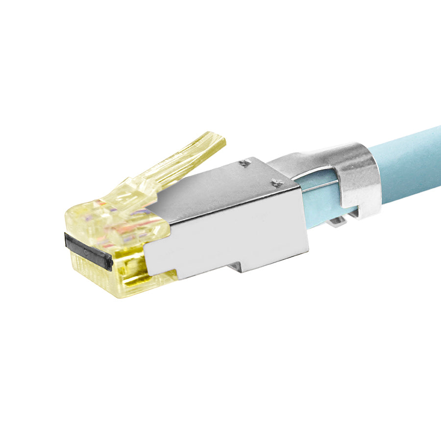 Simply45 S45-1755P ProSeries 10G Cat6a/7/7a Shielded External Ground – Pass-Through RJ45 with Cap45® & Bar45® 50 pc/Jar