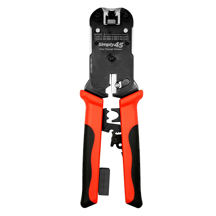 Simply45 S45-C101 PROSeries All-In-One RJ45 Crimp Tool for all S45 UTP & STP Pass-Through & Standard Connectors