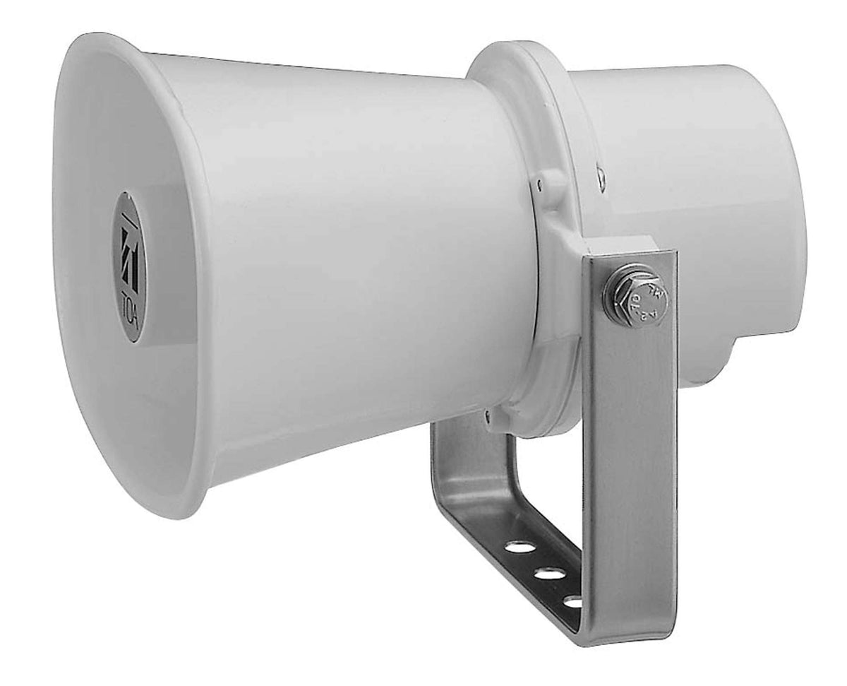 TOA SC-610 paging horn speaker, 10 W, 8 ohm, off-white aluminium horn with mounting bracket