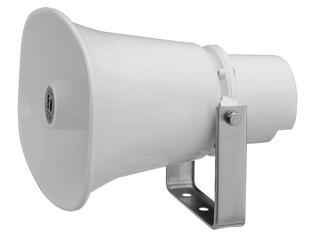 TOA SC-630 paging horn speaker, 30 W, 8 ohm, off-white aluminium horn with mounting bracket