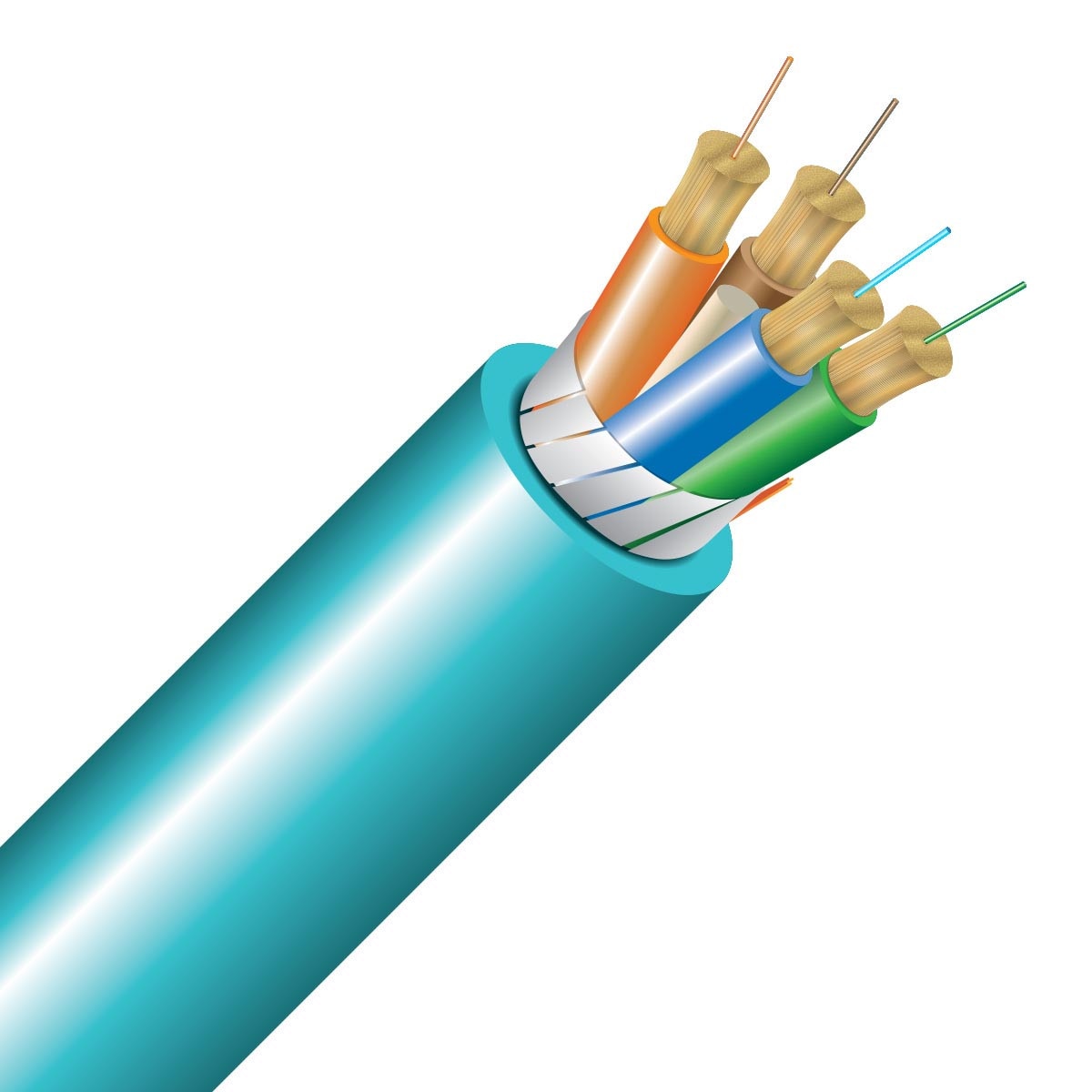 Cleerline 4B50125OM3P-B 4 Strand SSF™ Breakout, Plenum I/O, 50/125, OM3 Per FT