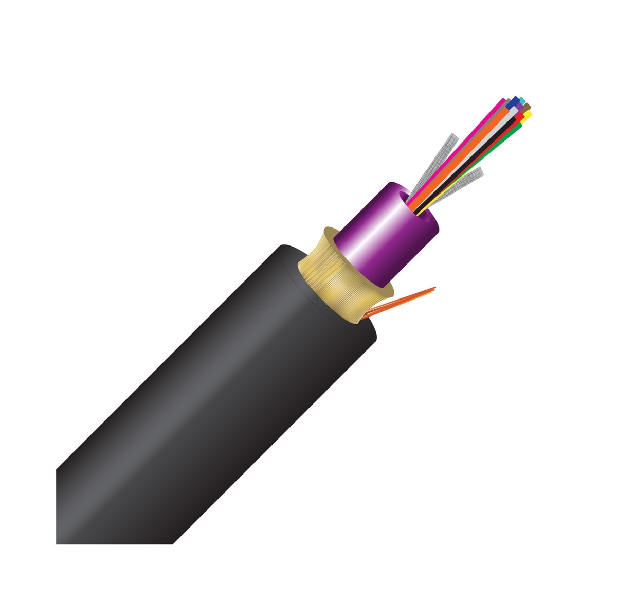 Cleerline 12DJMD50125OM4R-B 12 Strand SSF™ Double Jacket Micro-Distribution LT, Riser I/O, 50/125, OM4 Per FT