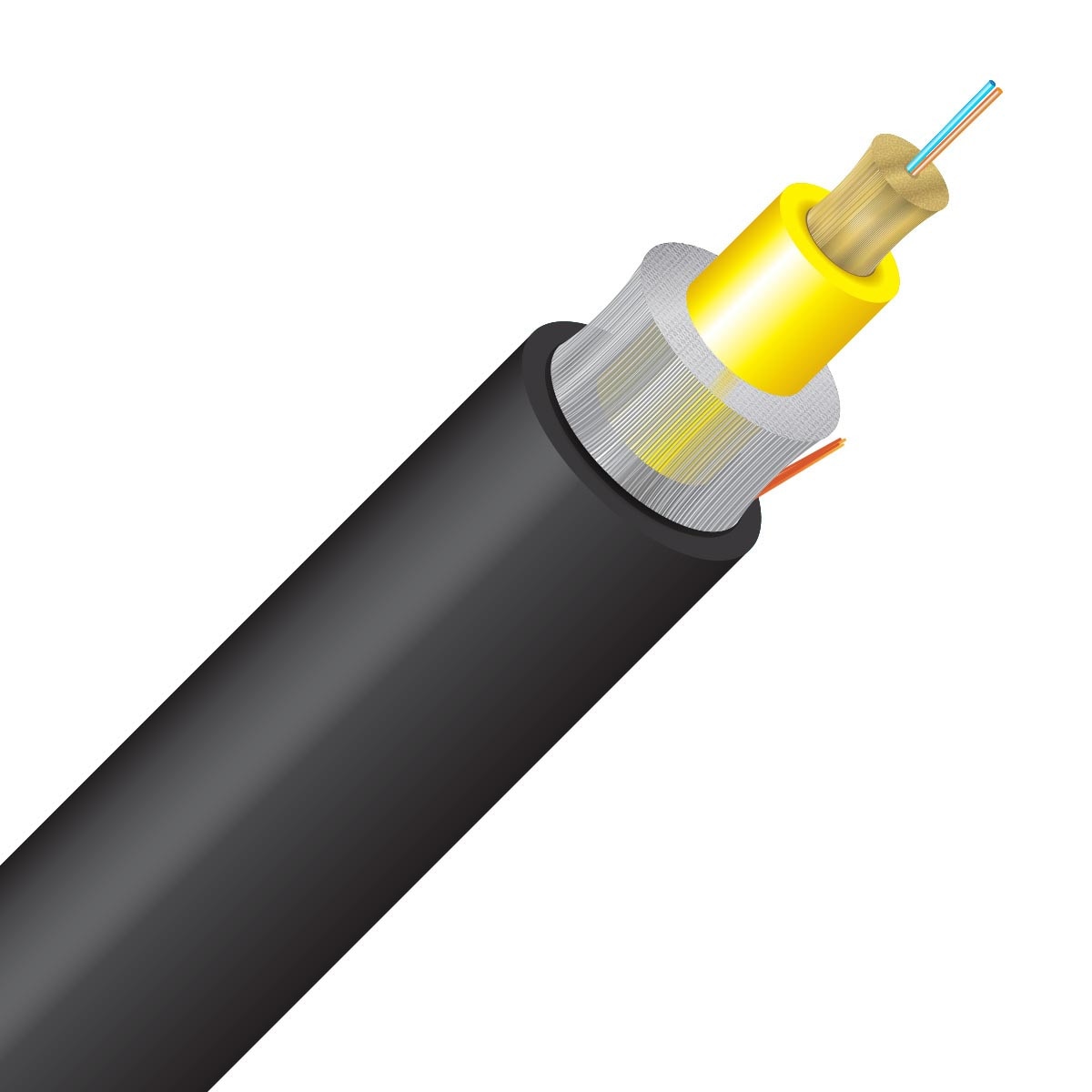 Cleerline 2RMD9125OS2R 2 Strand SSF™ Rugged Micro-Distribution LT, Riser I/O, 9/125, G657 A2/B2 OS2 Per 1000ft Spool