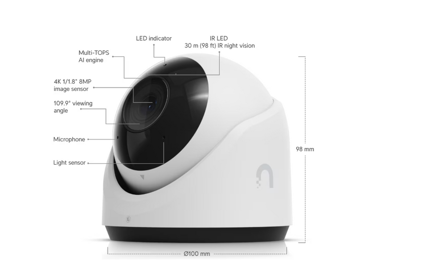 Ubiquiti UVC-G6-Turret-W UniFi Video Camera G6 Turret White