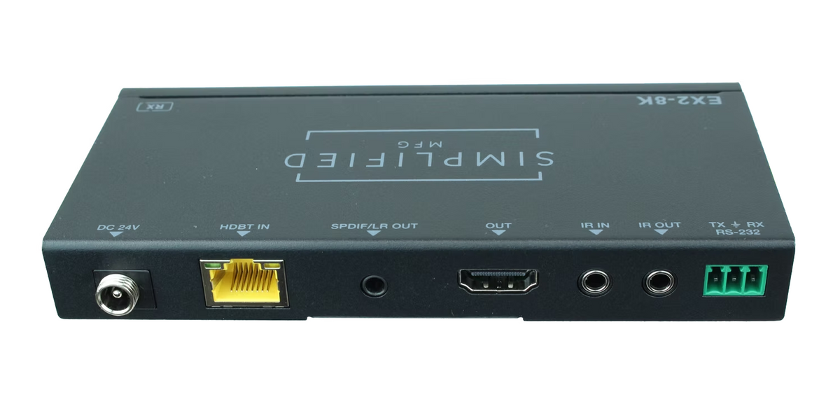 Simplified EX2-8K 4K HDMI 2.1 (40Gbps) Long distance Category Cable HDMI Extender Kit