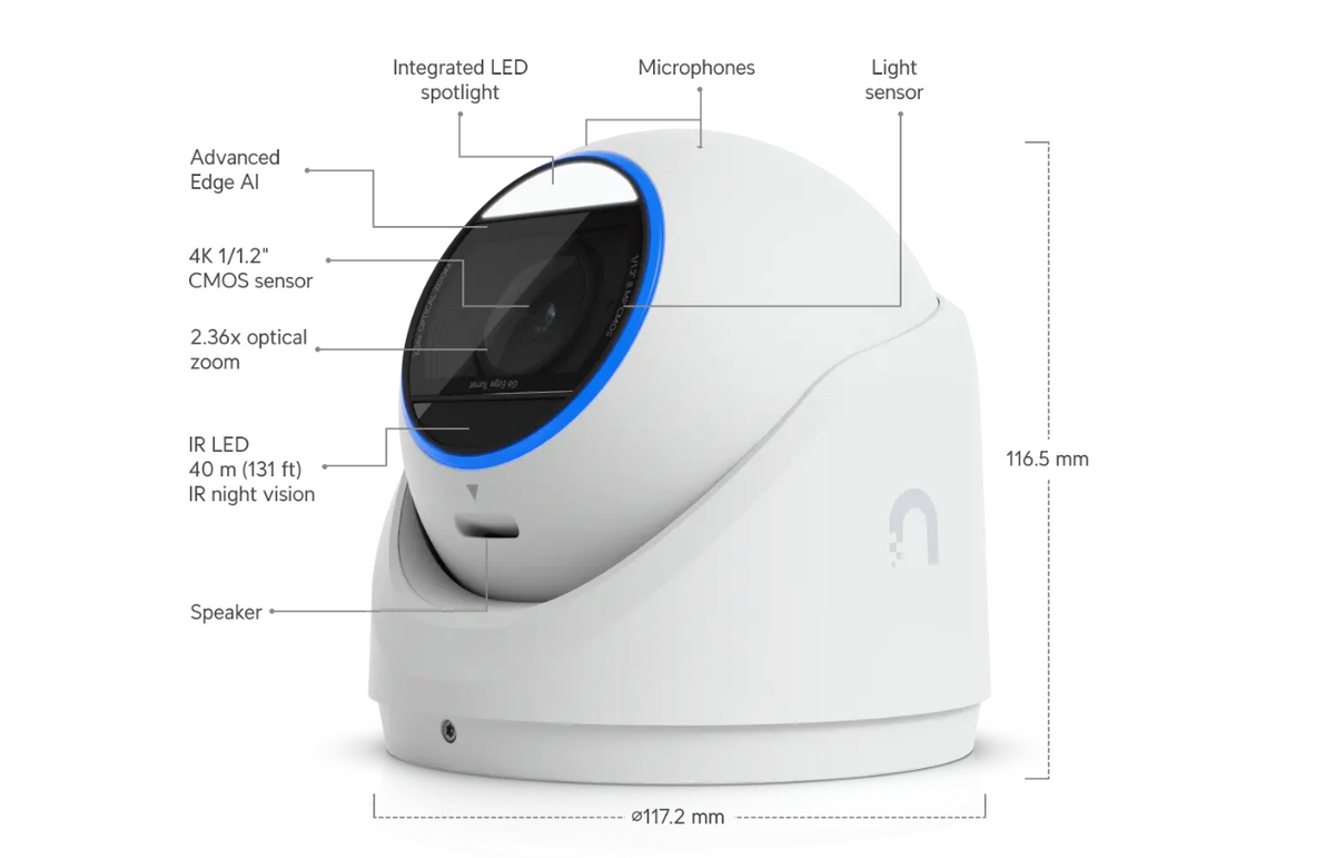 Ubiquiti Camera G6 Edge Turret White