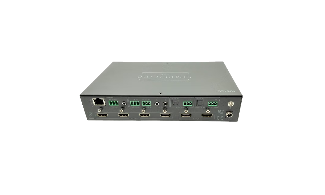 Simplified RM42C 4x2 HDMI 2.0b (18Gbps) Fast Switch/Scaling Matrix Switch