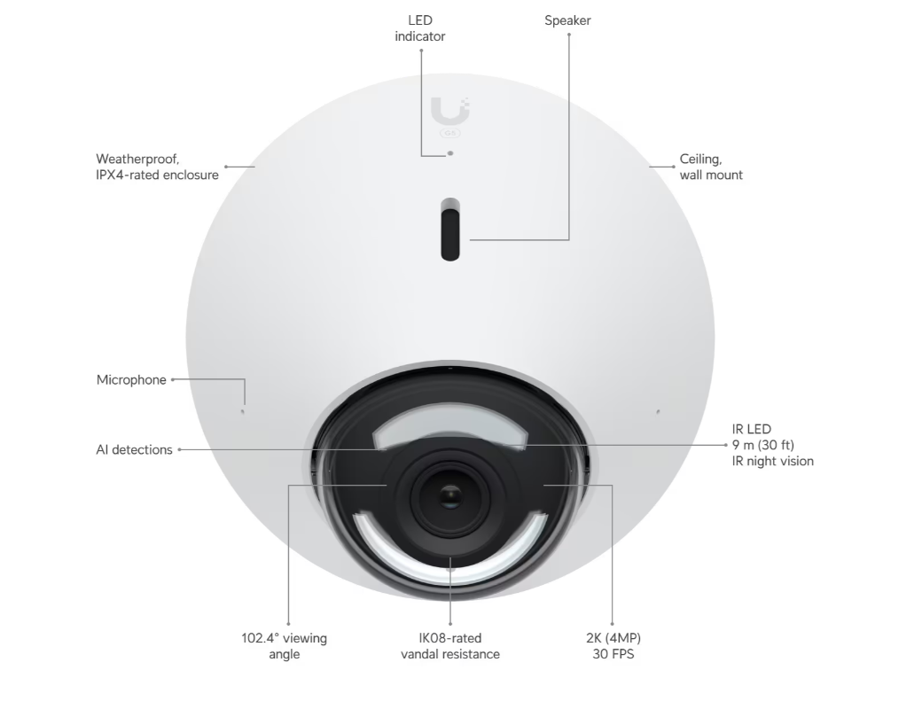 Ubiquiti UVC-G5-Dome Camera G5 Dome