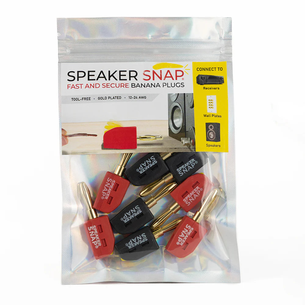 Speaker Snap SSBP8 Banana Plugs Red & Black 4 Pair / 8 Pieces