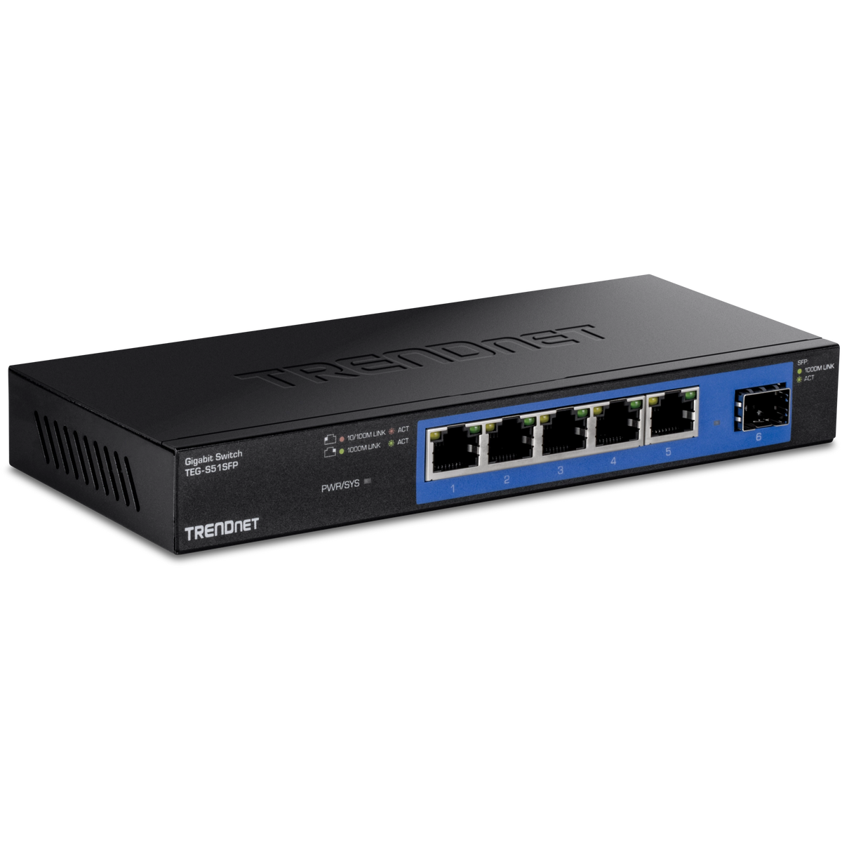 TRENDnet TEG-S51SFP 5-Port Gigabit Switch with SFP Slot