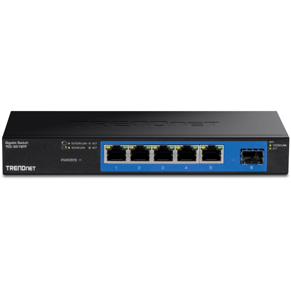 TRENDnet TEG-S51SFP 5-Port Gigabit Switch with SFP Slot