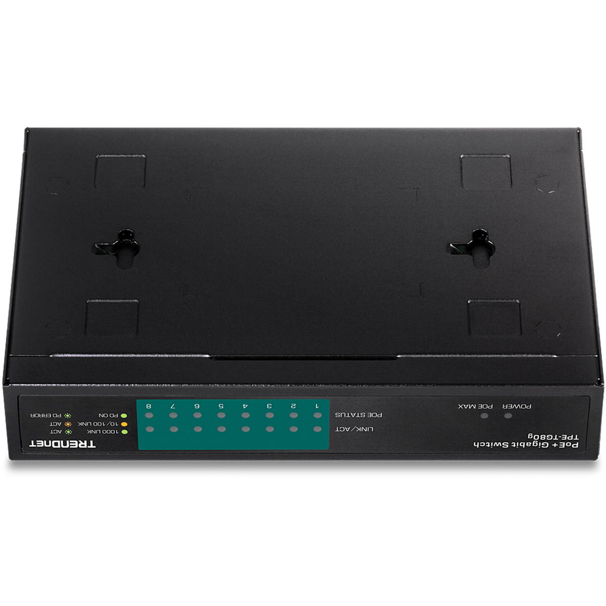 TRENDnet TPE-TG80g 8-port Gigabit GREENnet PoE+ Switch, 123W PoE Budget