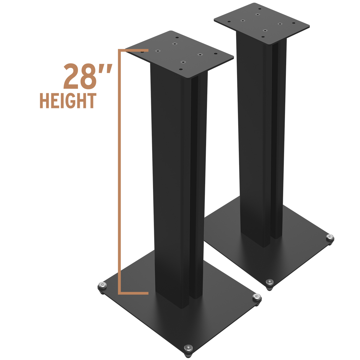 Klipsch KS-28 Speaker Stands Black Universal Speaker Stand 28 Hero Pair Height